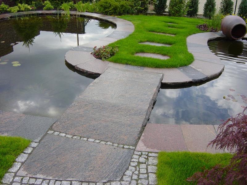 Project: A crossing over a swimming pond using a stone structure